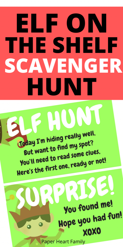 Elf Scavenger Hunt Free Printable