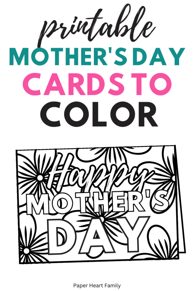 8 Free Printable Mother's Day Cards To Color