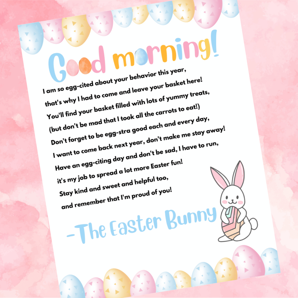 4 Free Printable Easter Bunny Letters