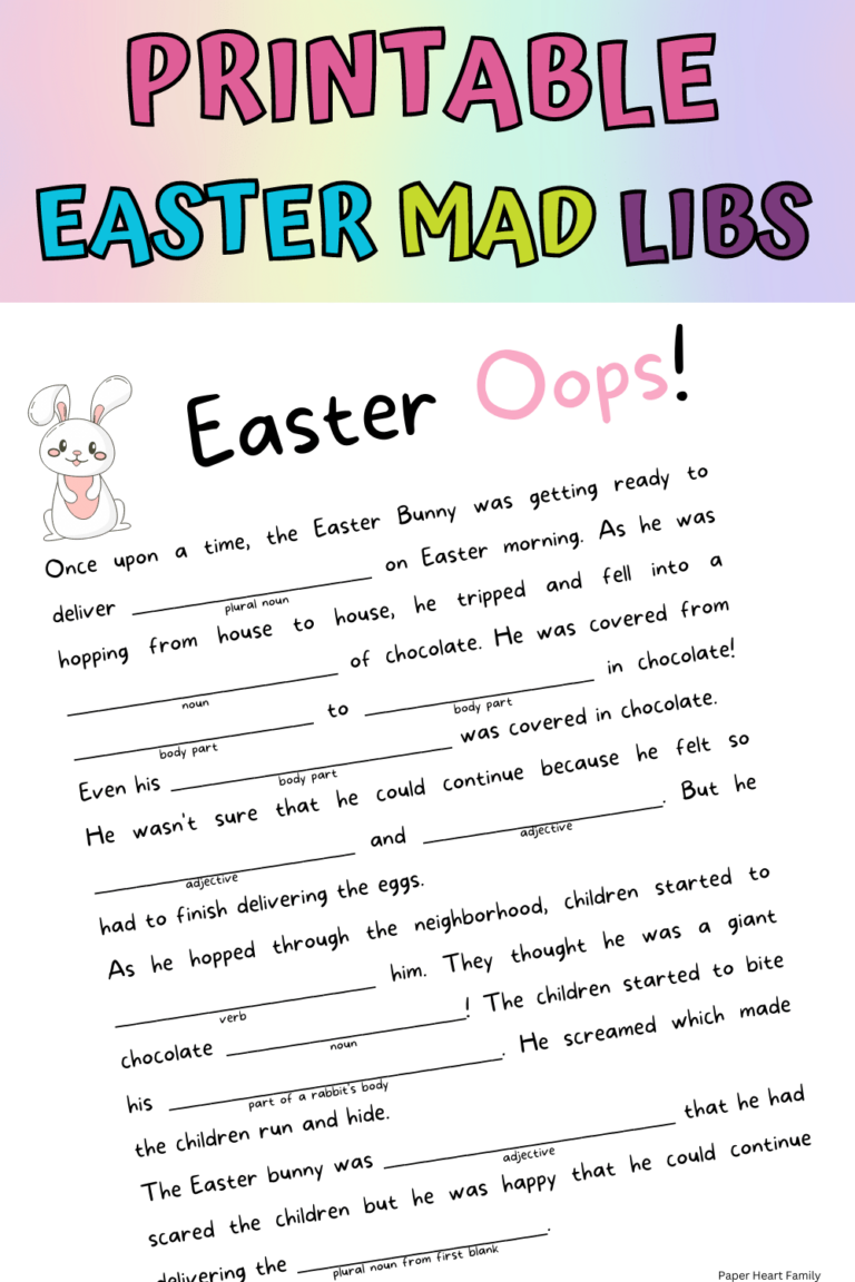 20 Fun, Free Printable Easter Activities For Kids