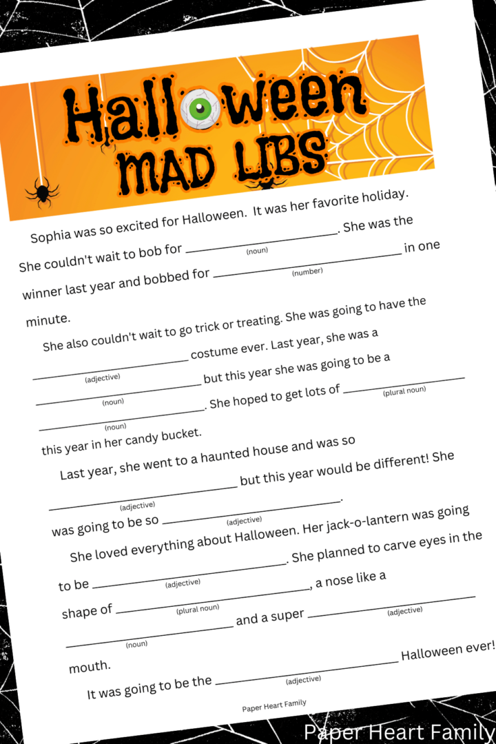 3 Spooky Halloween Mad Libs Printables For Kids