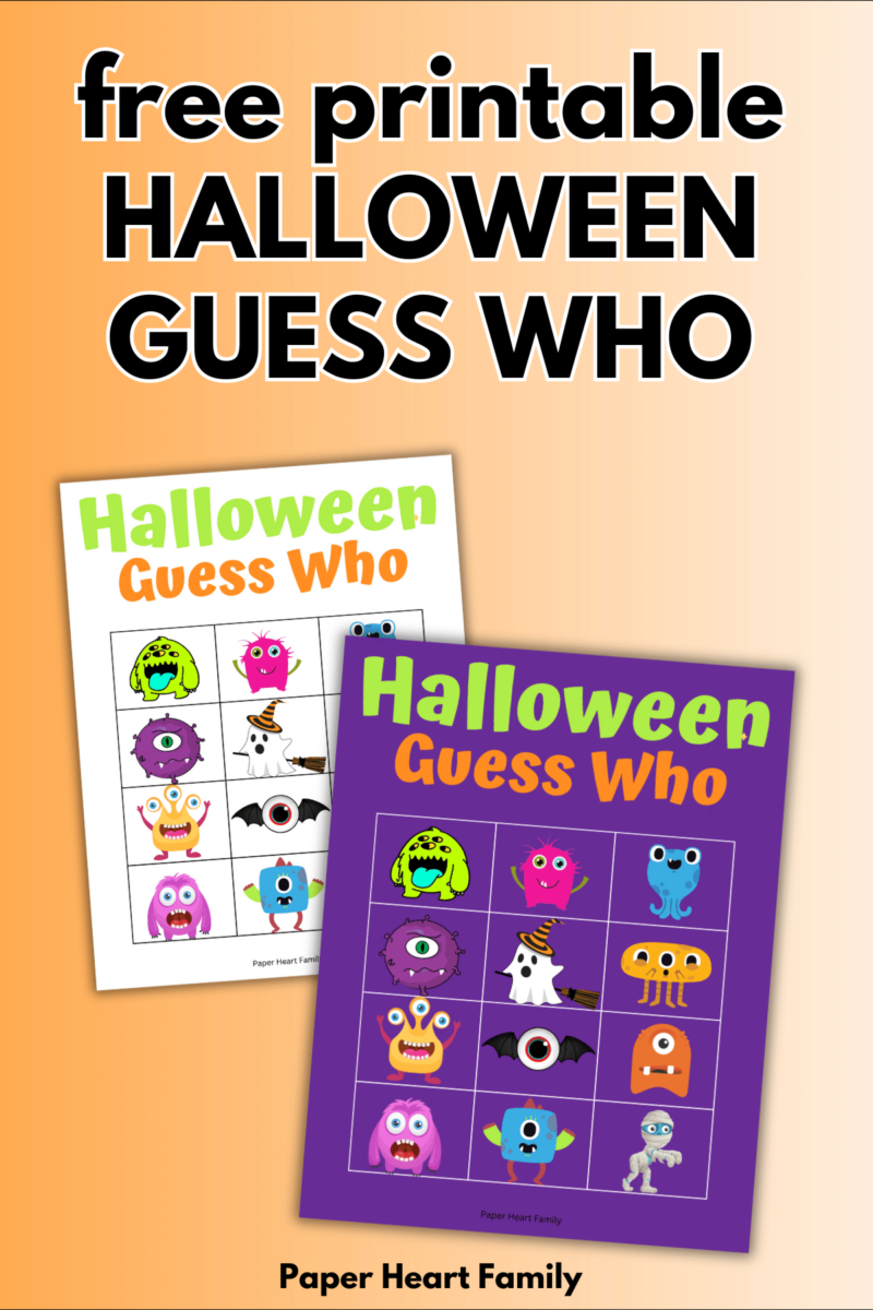 Free Printable Halloween Guess Who For A Fun Holiday