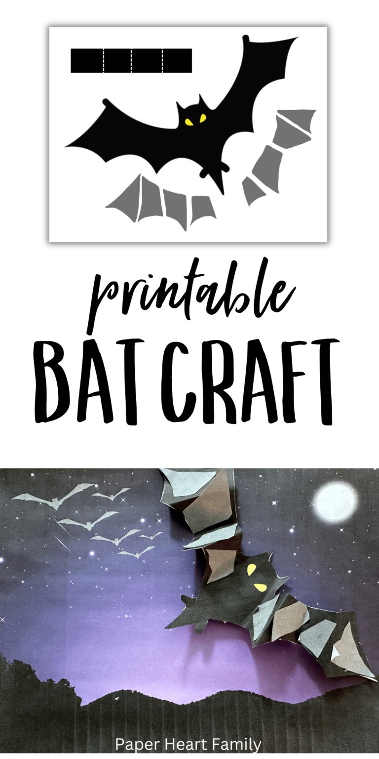 Fun, Free Printable Bat Craft For Kids This Halloween