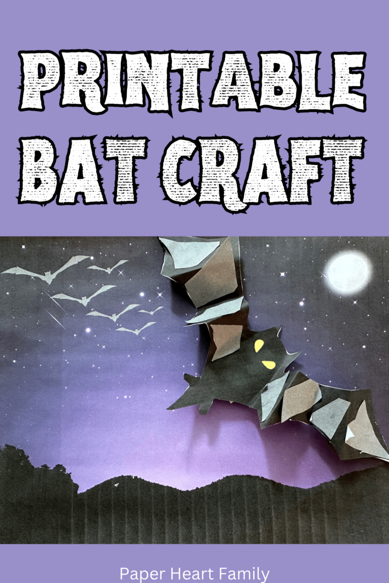 Fun, Free Printable Bat Craft For Kids This Halloween