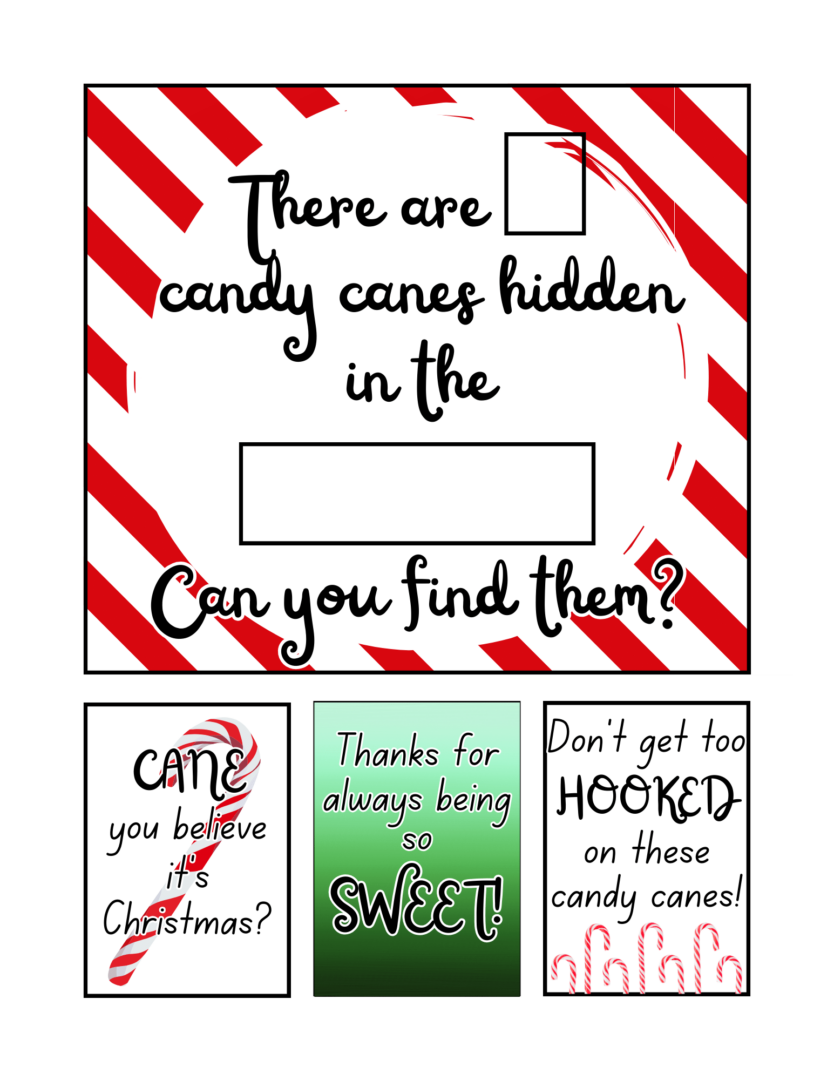 Elf On The Shelf Candy Cane Hunt Printable Game