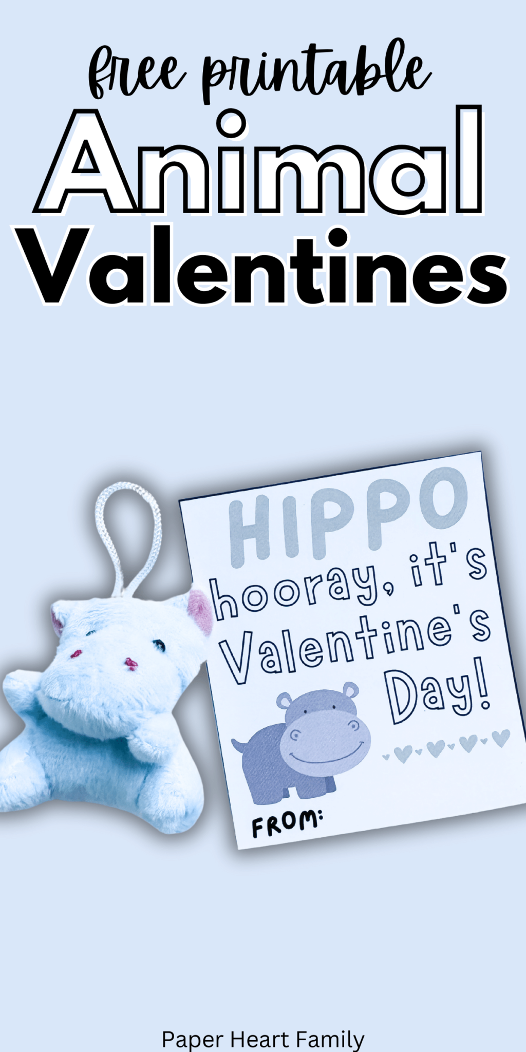 free printable animal valentines day cards