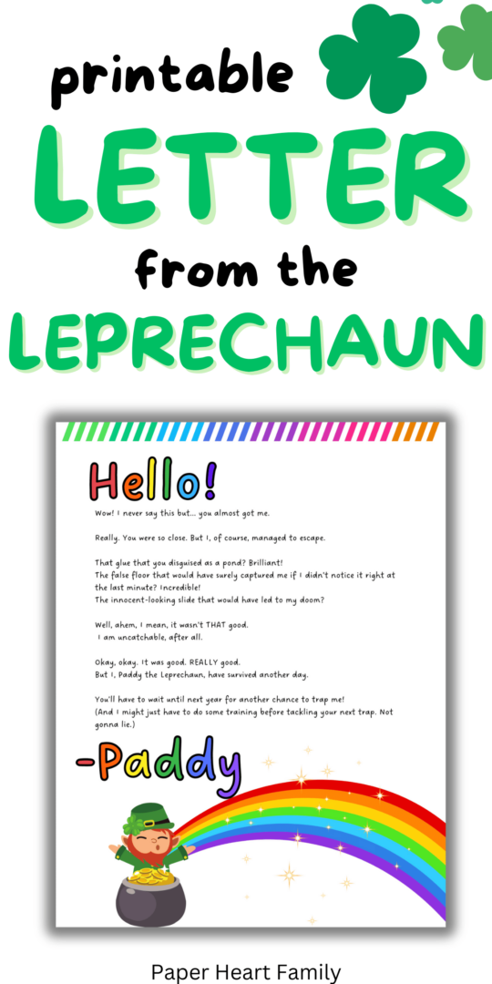 Free Editable Leprechaun Letter For Kids On St. Patrick's Day