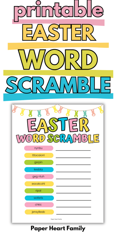 Free Printable Easter Word Scramble