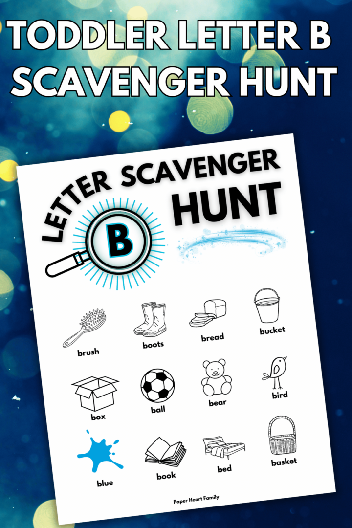 Free Printable Letter B Scavenger Hunt