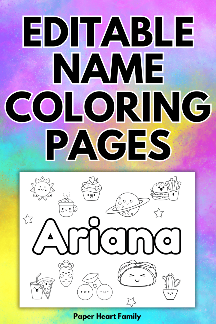 8 Fun Editable Name Coloring Pages To Print