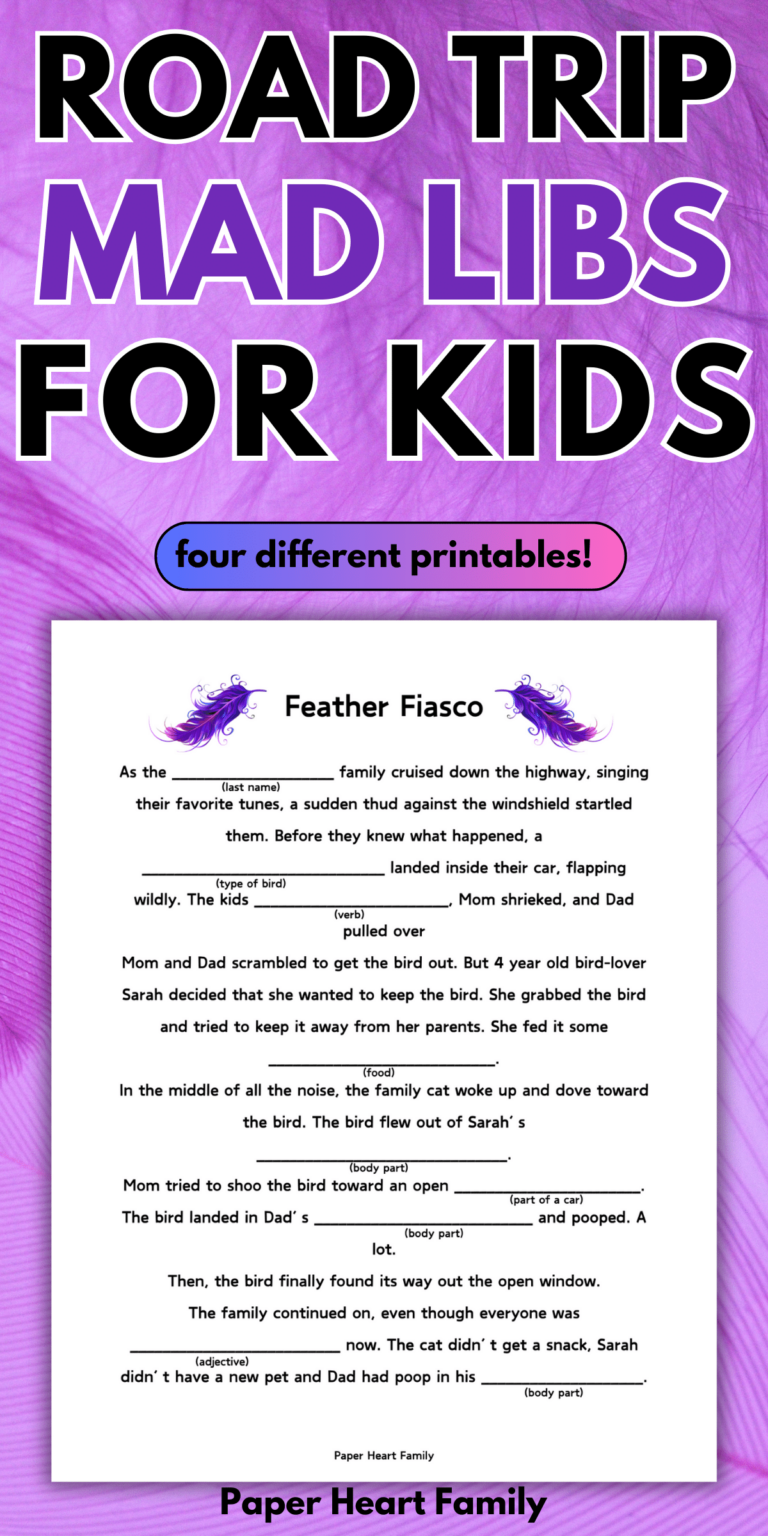 Super Funny Road Trip Mad Libs Printables